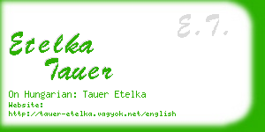 etelka tauer business card